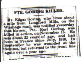 Pte. Earl GORRING-article