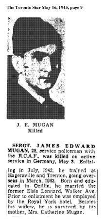 Sergeant James Edward Aloysious MUGAN, K.I.A.