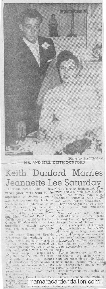 Keith & Jeanette Dunford Wedding