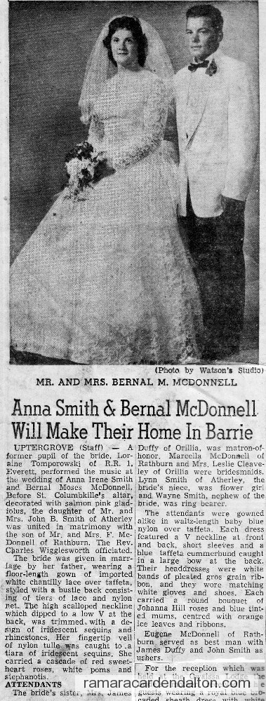 Anna Smith & Bernal McDonnell- 15 Aug. 1959
