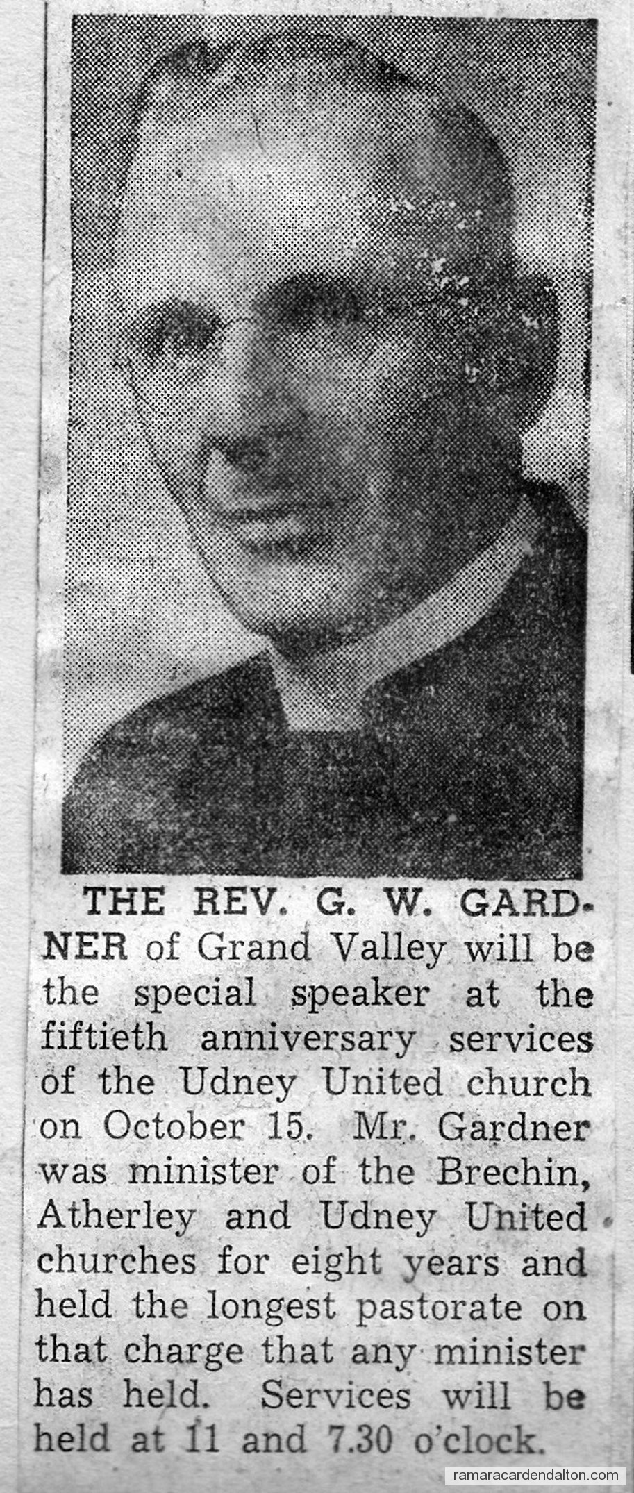 Rev. G. W. Gardner