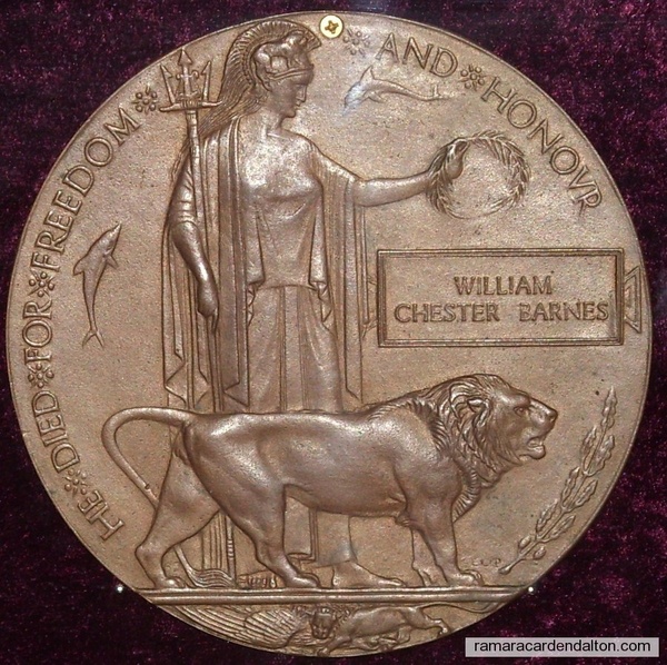 English Medal to Dead Canadians