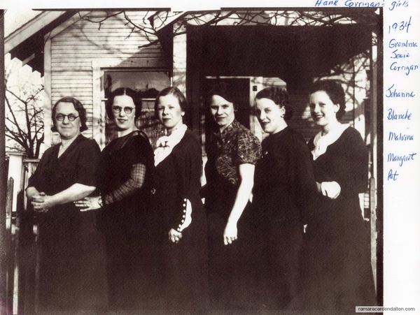 Wife and daughters of "Hank" Henry Joseph Corrigan (1872-1918) circa 1934