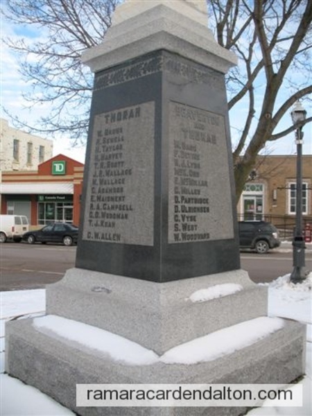 Pte. Campbell, Beaverton Cenotaph 
