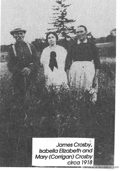 James Crosby (1841-1920), daug. Elizabeth, wife Mary Corrigan