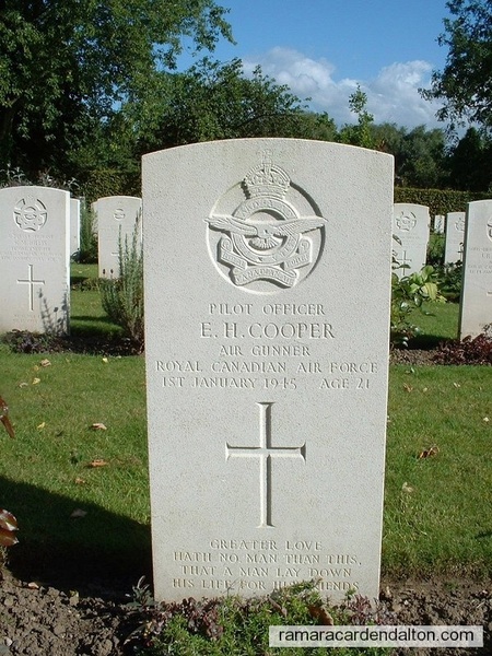 Pilot Officer Edgar Harvey Cooper---Harrogate Stonefall Cemetery. England.-