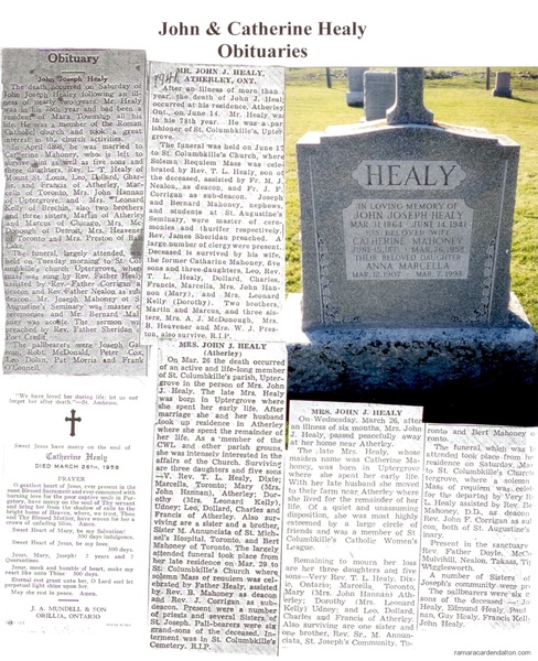 John & Catherine Healy Obituaries