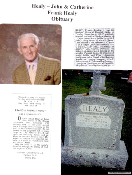 Frank Healy Obituary