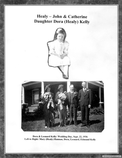 John & Catherine Healy's daughter Dora & Dora & Leonard Kelly Wedding-Sept. 22, 1936