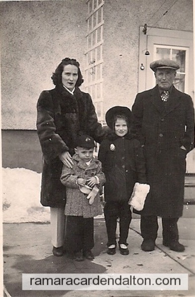 Mrs. Margaret Kelly nee Holmes, Ohra and Howard Jr. Kelly. Thomas Holmes, March 10,1948