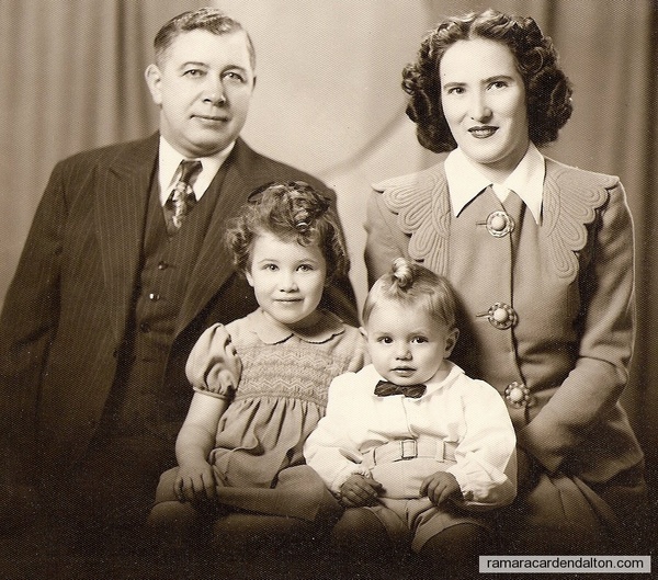 Howard Kelly family, Howard, Dorothy, Ohra, Howard Jr. 1945