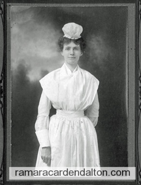 Violet Ann Holmes, Nurse circa, 1908