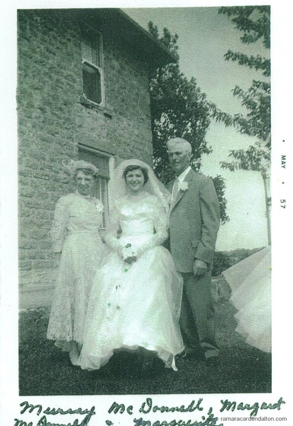 Margaret (Clarke), Marguerite, & Cornelius Murray McDONNELL, circa 1957 