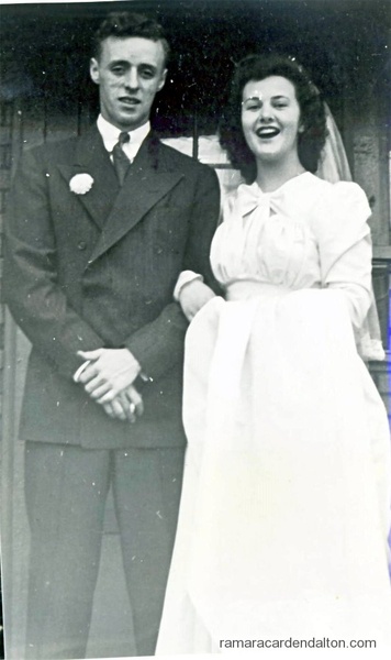 Joe Archambeau and his bride Admere-Irene (Toots) Patnaud-1942