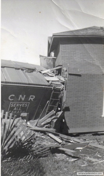 CNR boxcar in house (station)