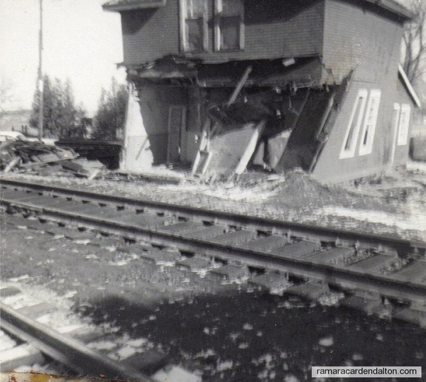 Udney Train Station derailment damage3