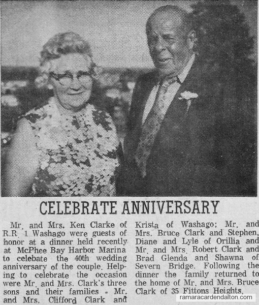Mr. & Mrs. Ken Clark Anniversary