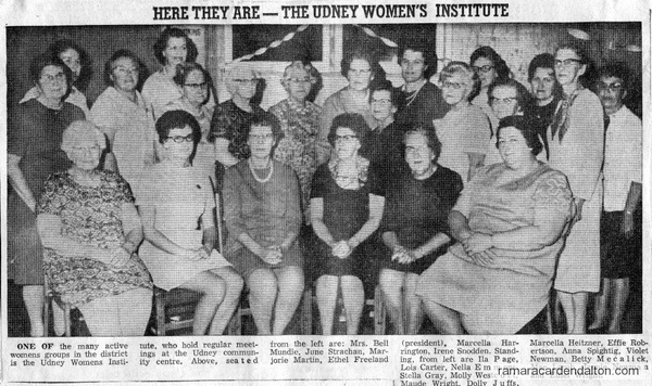 Udney Women's Institute--Oct. 24, 1970
