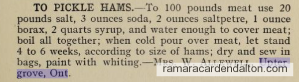 1911 Canadian Farm Cookbook 