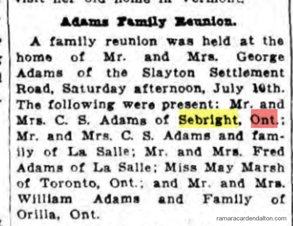 Adams Family Reunion 1926