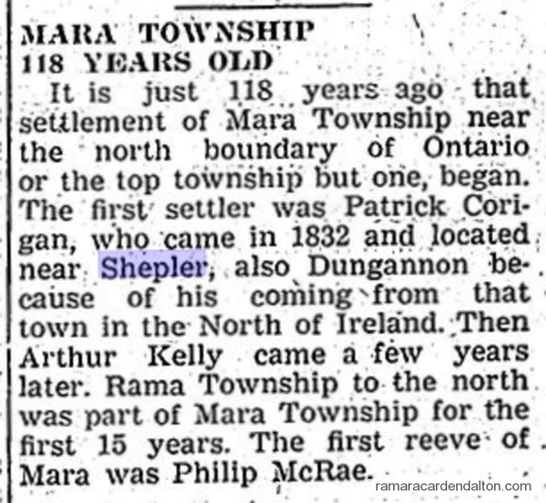 Mara Township 118 years old