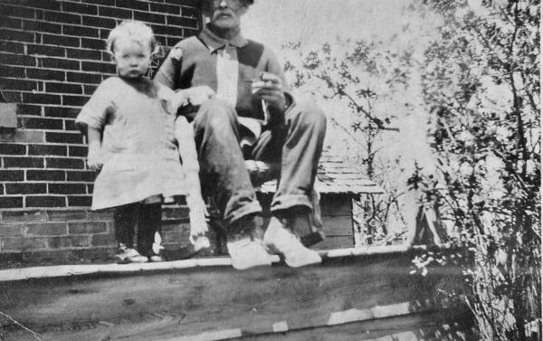Helen Murphy with Uncle Tom Carey, (1851-1921)