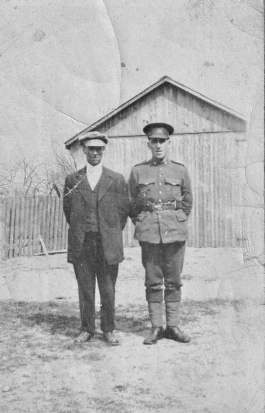 Tommy Murphy and Joe Heitzner heading off to war Spring 1918