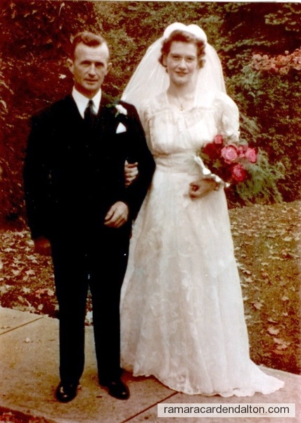 Charles & Anne Healy-Wedding Day, Oct. 6, 1942, St. Margaret's Church, Midland, ON