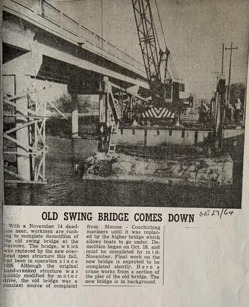 Swing Bridge comes down 1964