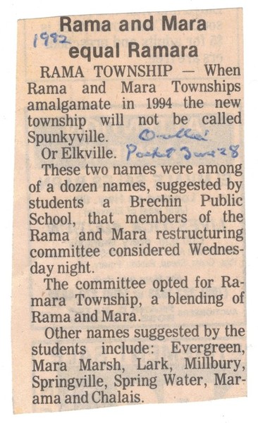 Rama and Mara equals Ramara 1982