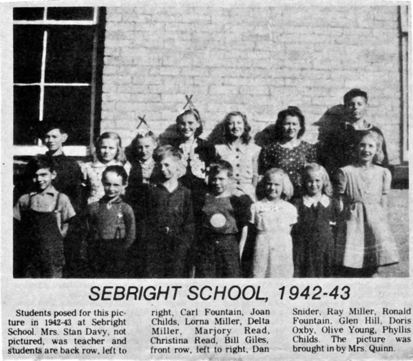 Sebright school 1942-43