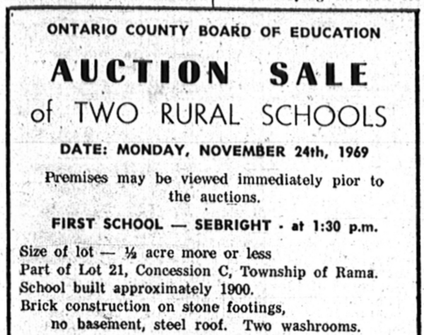 Sebright School Auction 1969