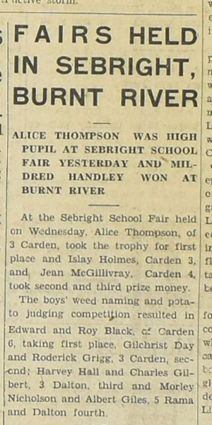 Sebright School Fair 1932