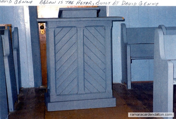 Altar built by David Genno