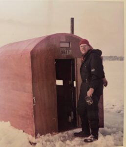 Lamb Mel fishing at ice hut 258x300 - Featured photos