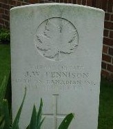 James William TENNISON- Gravemarker, Canada Cemetry-Tilloy-les-Cambrai, France James William TENNISON- Gravemarker, Canada Cemetry-Tilloy-les-Cambrai, France