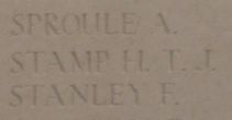 Herbert Thomas Stamp; Ypres Menin Gate Memorial Herbert Thomas Stamp; Ypres Menin Gate Memorial