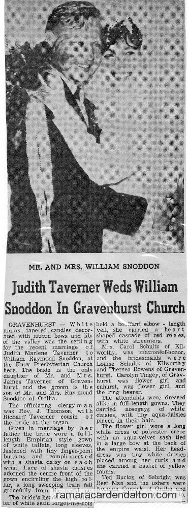 Judith Taverner & William Snoddon Judith Taverner & William Snoddon