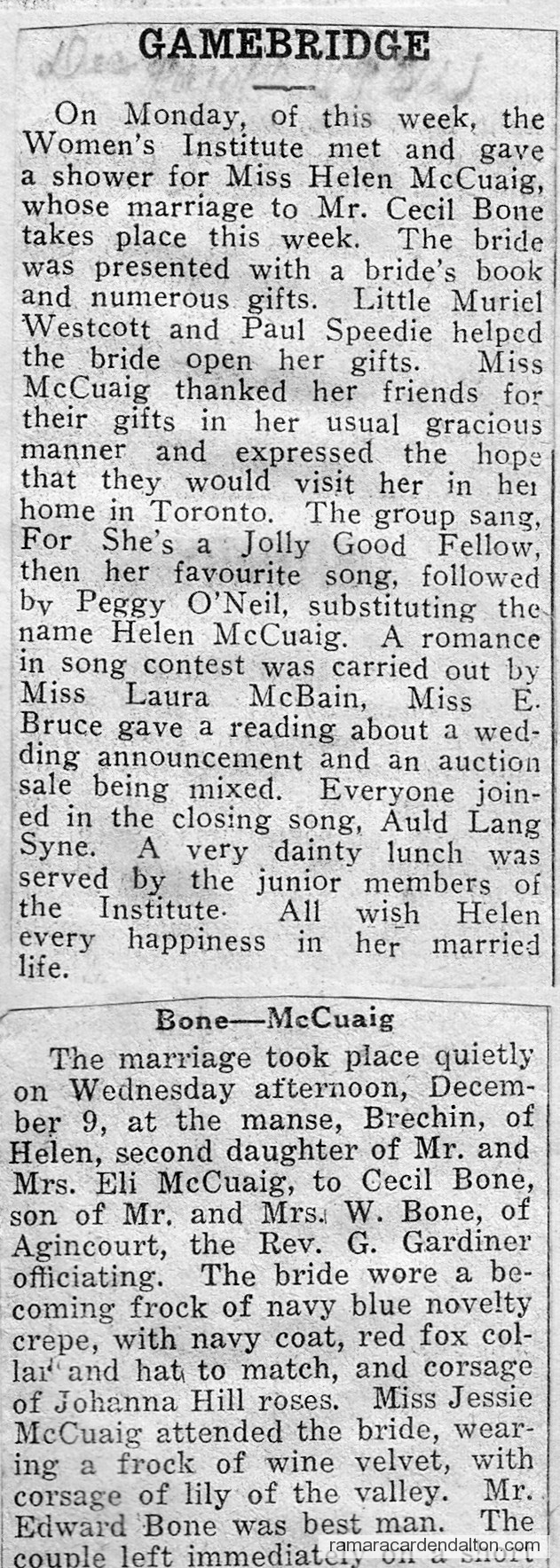 Bone-McCuaig Bone-McCuaig