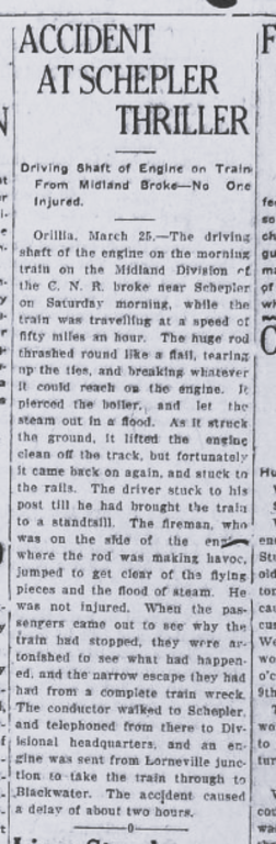 Schepler accident near station March 1926 Schepler accident near station March 1926