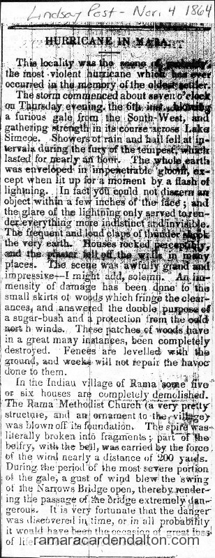 Hurricane in Mara-Nov. 4, 1864 Hurricane in Mara-Nov. 4, 1864